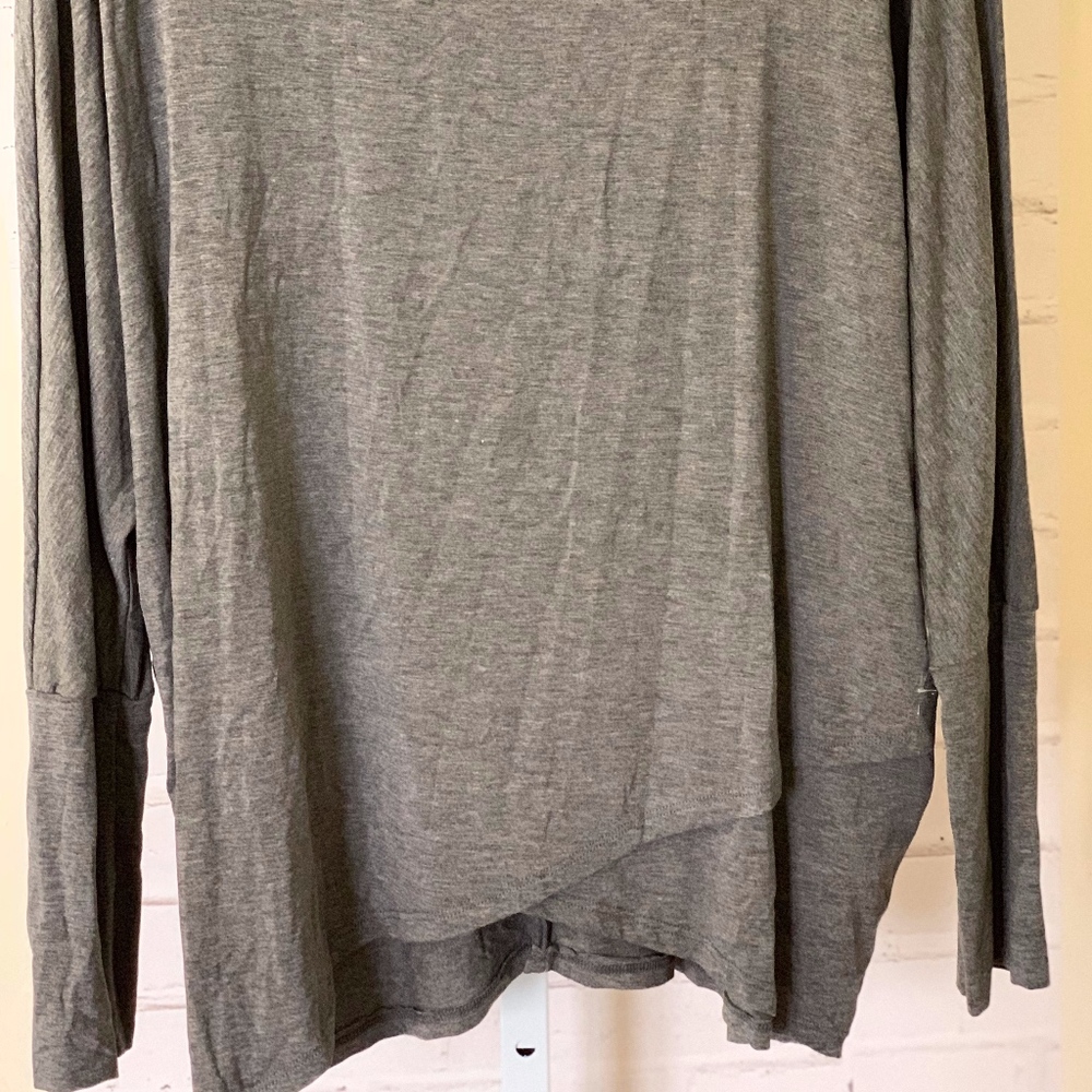 NWT Super Soft Grey Long Sleeve Layered Shirt: Buy 1 and get 2nd one Free!